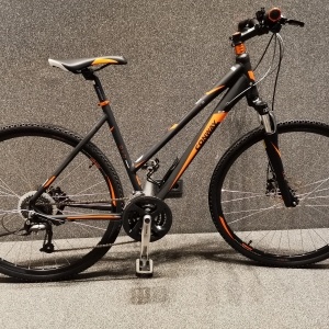 Fahrrad grau orange